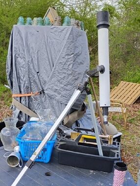 White Refractor Telescope with Tripod